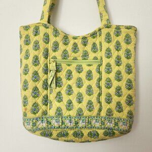 Y2K Vera‎ Bradley Mini Tote Bag Citrus Yellow Green Elephants Floral Boho Preppy